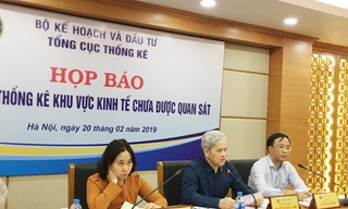Lãnh đạo Tổng cục Thống kê trả lời các thắc mắc của báo chí liên quan Đề án Thống kê khu vực kinh tế chưa được quan sát sáng 20/2