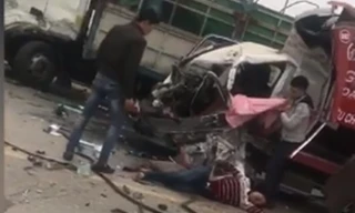 Tai nạn liên hoàn tại cầu Thăng Long