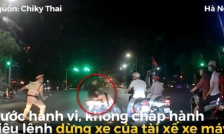 Vượt chốt CSGT, tài xế bị cảnh sát tóm gọn