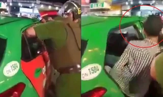 Hai tên cướp bị tài xế khoá cửa, nhốt trong taxi ở Đồng Nai