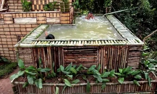 Tròn mắt xem “biệt thự” có bể bơi được xây bằng tay chỉ trong vài ngày!