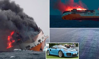 Hàng nghìn siêu xe triệu đô cháy rực trên Đại Tây Dương