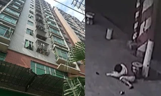 Bé 9 tuổi sống sót thần kỳ khi rơi từ tầng 5 xuống đường