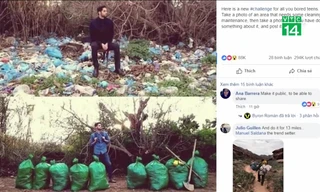 Thử thách dọn rác gây bão mạng thế giới