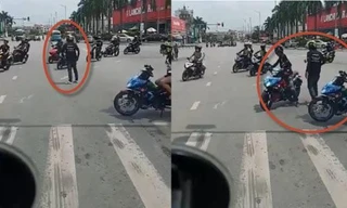 Clip: Phượt thủ ngang nhiên chặn đường cho cả trăm xe Exciter chạy qua