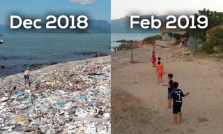 Video: Thử thách dọn rác ở bãi biển Vĩnh Lương, Nha Trang đang gây bão mạng