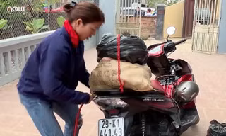'Nữ hoàng nhảy xa' Bùi Thị Thu Thảo bán khoai lang lo Tết