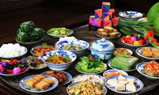 Mâm cỗ cúng Rằm tháng Giêng tùy theo điều kiện từng gia đình để thực hiện. Ảnh minh họa