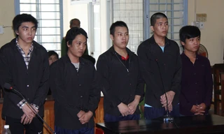 Các bị cáo tại phiên tòa 