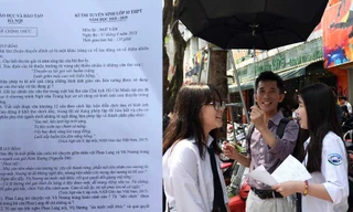 Nghi vấn đề thi Văn bị lọt