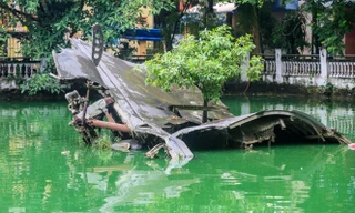 Cận cảnh di tích chứa mảnh xác B52 chuẩn bị tu bổ, cải tạo