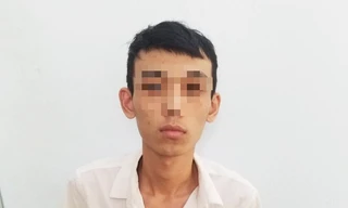 Đối tượng Hiếu tại cơ quan Công an