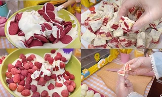 Món ngon ngày Tết: Những viên kẹo Nougat lạ miệng với bánh quy, dừa non và mứt quả khô