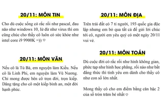 “Chất” ngất với bộ lời chúc 20/11 “đo ni đóng giày” cho từng bộ môn, bạn đã lưu lại chưa?