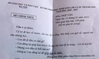 Đề thi Văn dành cho HSG lớp 9 gây tranh cãi khi xuất hiện câu Nghị luận xã hội khó hiểu