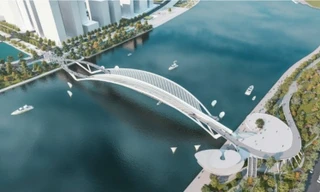 Giữa trung tâm TPHCM sẽ có cầu đi bộ hình lá dừa vượt sông Sài Gòn 