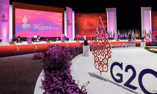 Các thống đốc và bộ trưởng Tài chính G20 dự hội nghị tại Jakarta ngày 18/2. (Ảnh: Reuters)