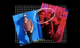 Olavi Uusivirta đứng cạnh Thủ tướng Phần Lan Sanna Marine trong bức ảnh chụp cùng nhóm bạn