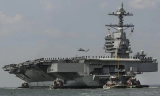 Tàu sân bay Mỹ USS Gerald R. Ford lên đường tập trận sau nhiều trục trặc