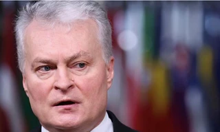 Tổng thống Lithuania Gitanas Nauseda. (Ảnh: AP)
