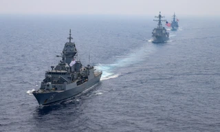 Các tàu tham gia đợt tập trận chung. (Ảnh: Hải quân Mỹ)