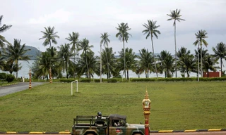 Một góc quân cảng Ream của Campuchia. (Ảnh: Reuters)