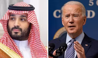 Tổng thống Mỹ Joe Biden (phải) và Thái tử kế vị Ả-rập Xê-út Mohammed bin Salman