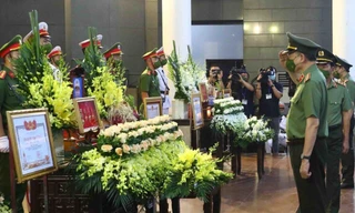 Xót thương tiễn biệt ba liệt sỹ cảnh sát PCCC 