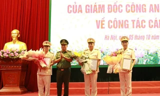 Công an Hà Nội điều động, bổ nhiệm nhiều lãnh đạo cấp phòng và huyện