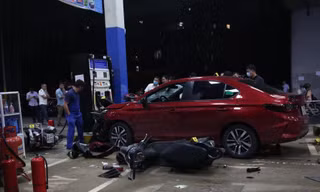 Tài xế 'xe điên' lao vào cây xăng khai đi sinh nhật và uống rượu
