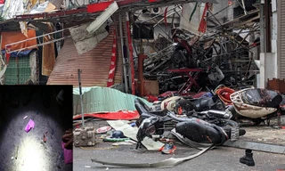 Phát hiện nhiều mảnh giấy hồng nghi xác pháo tại hiện trường vụ cháy lớn ở Hà Nội