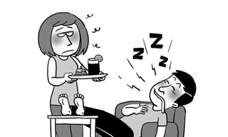 Em mệt vì phải lo từ A đến Z cho anh ấy...