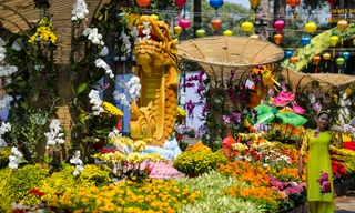 Chiêm ngưỡng nhiều tác phẩm độc lạ tại Hội hoa xuân TPHCM