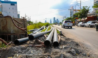 Thi công mở rộng 2,5km đường Lương Định Của: Vẫn ngổn ngang sau 9 năm