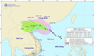 Vị trí bão số 3 đổ bộ.
