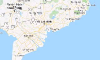 Vị trí tàu KH 90208 TS bị nạn