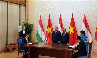 Dưới sự chứng kiến của Thủ tướng Chính phủ Việt Nam Nguyễn Xuân Phúc và Thủ tướng Hungari Viktor OrbBộ trưởng Bộ LĐ-TBXH Việt Nam Đào Ngọc Dung và Bộ trưởng Bộ Kinh tế Quốc gia Hungari Mihály Varga ký Thỏa thuận hợp tác trong lĩnh vực giáo dục nghề nghiệp