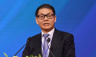 Ông Trần Bá Dương, Chủ tịch HĐQT Thaco Group chia sẻ tại Hội nghị Thủ tướng với doanh nghiệp - Ảnh: Như Ý