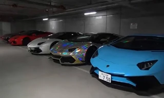Dàn Lamborghini dưới hầm.
