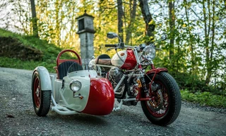 Độ Moto Guzzi 40 năm tuổi thành sidecar