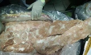 Số nầm heo này đã bốc mùi hôi thối, rỉ dịch.