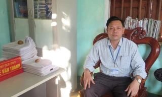 Ông Lê Văn Thanh Chủ tịch UBND xã Hạ Sơn. Ảnh: Việt Hương.