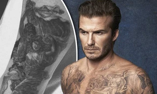 Beckham bị chuột rút vì 5 tiếng xăm mình