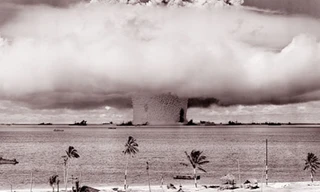 Khu thử nghiệm hạt nhân trên đảo Bikini.