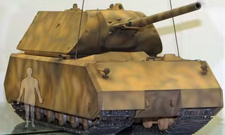 Mô hình xe tăng Maus của Đức. Ảnh: Wikimedia.