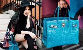 Thu Hằng xách túi Hermes giá tỷ đồng dạo phố London