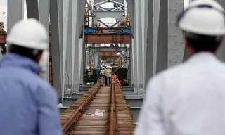 Hình ảnh cầu Ghềnh mới trước ngày thông tàu