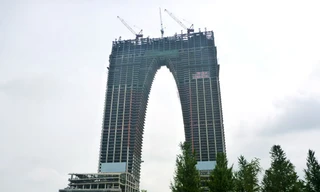 Công trình kiến trúc hình "chiếc quần lót dài" tại Tô Châu, Trung Quốc đang bị cư dân mạng chỉ trích