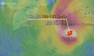 Bão Tembin đang di chuyển với cường độ tương tự bão Linda