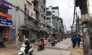 Dự án mở rộng đường Vũ Trọng Phụng (quận Thanh Xuân) phát sinh nhiều bụi bẩn. Ảnh: Trường Phong